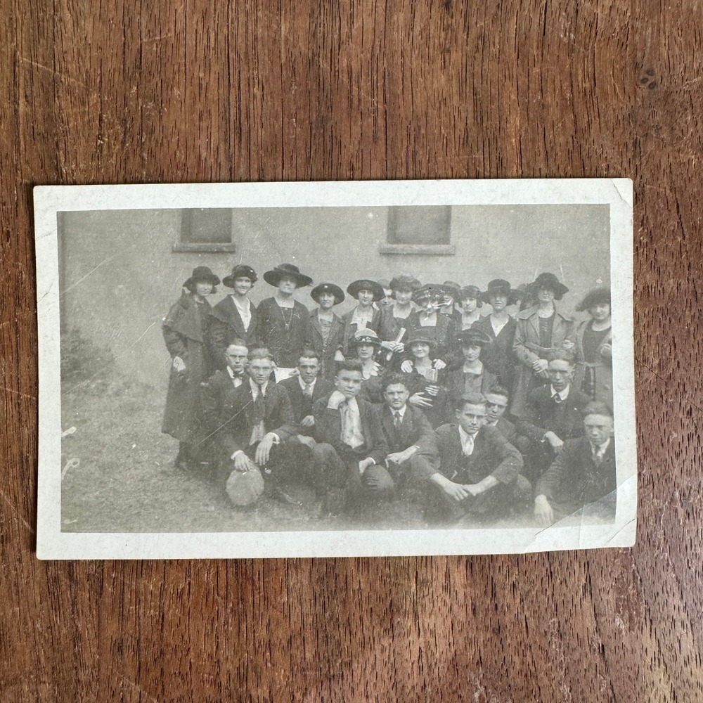 Antique Early 1900s Class Group Photo Offset Miss Fairbanks‎ Class Photograph